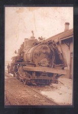 REAL PHOTO COLE CAMP MISSOURI RAILROAD DEPOT TRAIN STATION MO POSTCARD COPY