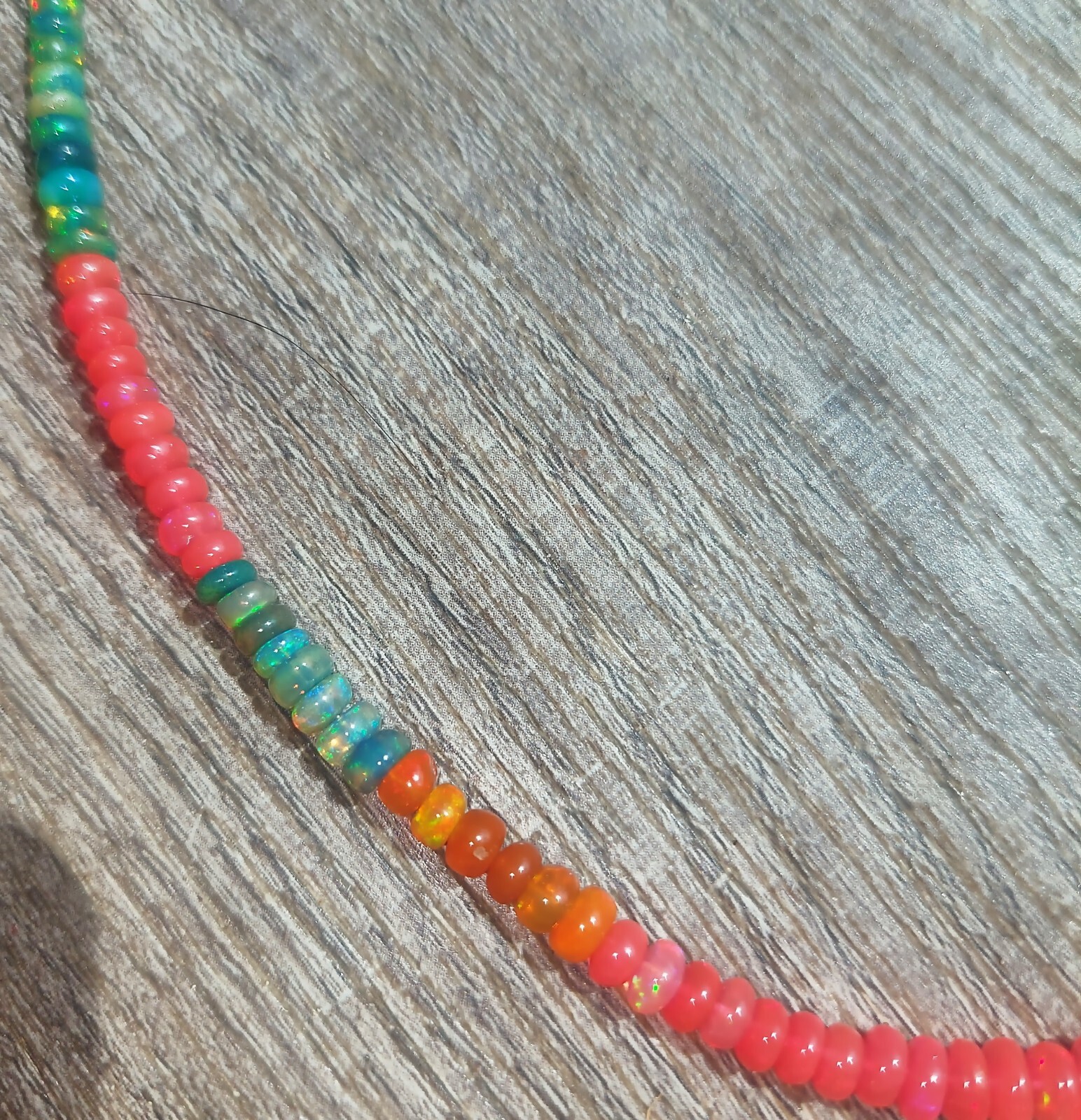 Multi-colored beaded Opal Necklace - image 3