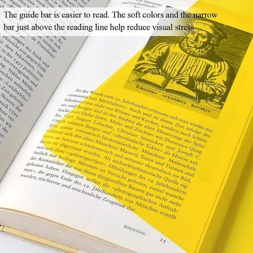 6Pcs A4 Color Bookmark Guide Sheet Dyslexia Reading Aids Highlight Strips Colors - Picture 4 of 7
