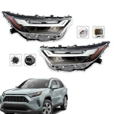 Pair Passenger & Driver Side Headlight For 2022 23 2024 Toyota RAV4 LED Headlamp