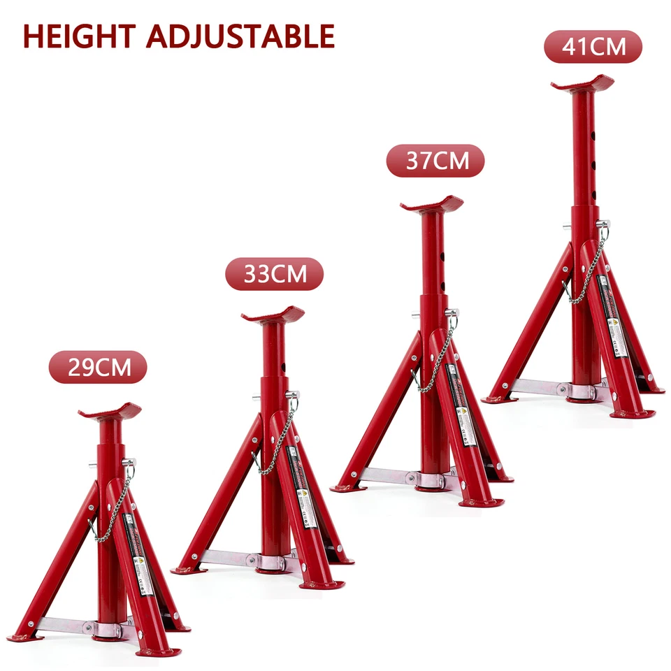 PAR 6000lbs Plegable Cerradura Segura Coche Camión Eje Gato Soportes Elevación Automática 3 Ton D Foto 4 de 4