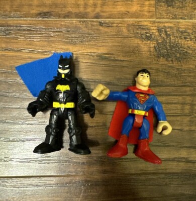 Imaginext DC Super Friends SUPERMAN & Batman Figures Both With Capes