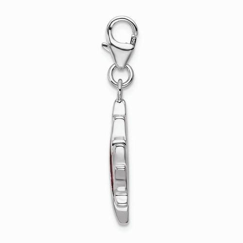 Emaillierte Ahornblatt Anhänger .925 Sterlingsilber 3D Clip Auf Amore La Vita - Bild 2 von 4