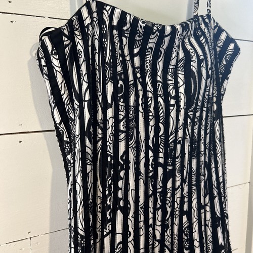 NWT Cartise Formal Vertical Stripe Black & White Dress Size 6 Retail $256 - Picture 5 of 13