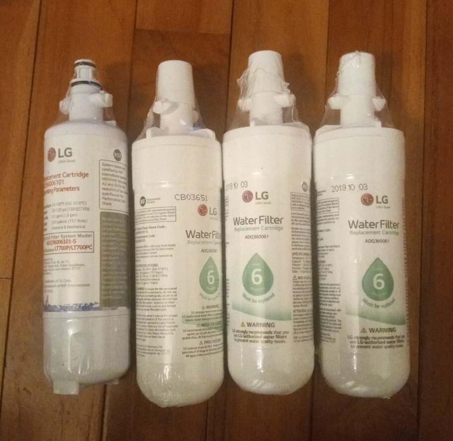 (4pk) LG Water Filter Replacement Cartridges LT700P/PC/PCS ADQ36006104