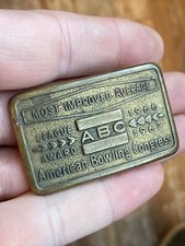 ABC American Bowling Congress 1966-67 Most Improved AVG Belt Buckle Merit Award