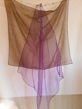 Ladies Vintage Chiffon Style Scarves Headscarves X 2 Brown & Purple