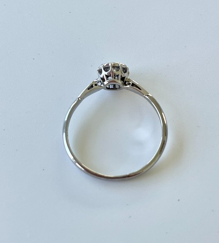 VINTAGE 1950s DIAMOND HALO CLUSTER RING 18CT WHITE GOLD VALUATION $4,500 - Picture 11 of 14