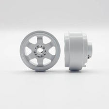 Staffs STAFFS197 Six Spoke Aluminum Wheels White 15.8 x 8.5mm x2 