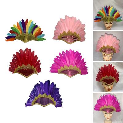 Feder Kopfschmuck Kopfschmuck Kopfbedeckung für Kostüm Party Fasching Kostüm