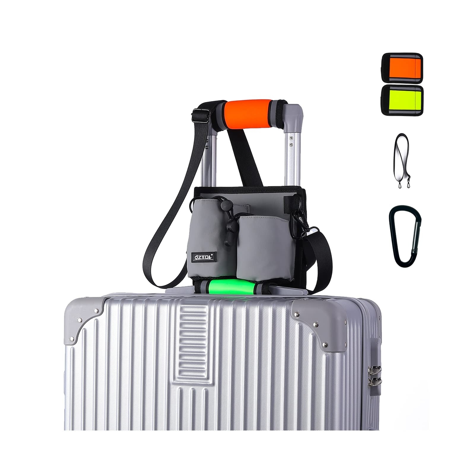 Luggage Travel Cup Holder,Free Hand Drink Caddy,Hold Two Coffee Mugs Or Water...-image