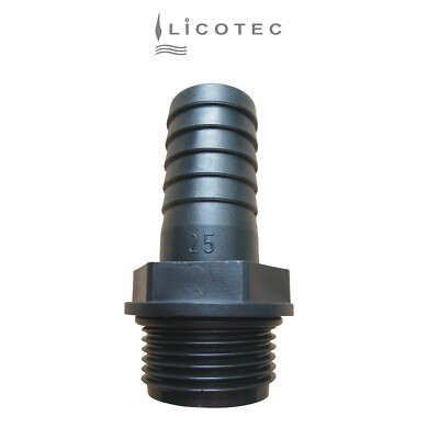 BUCCHI PP-Schlauchtülle (1'' AG / Schlauch 25mm / O-Ring)