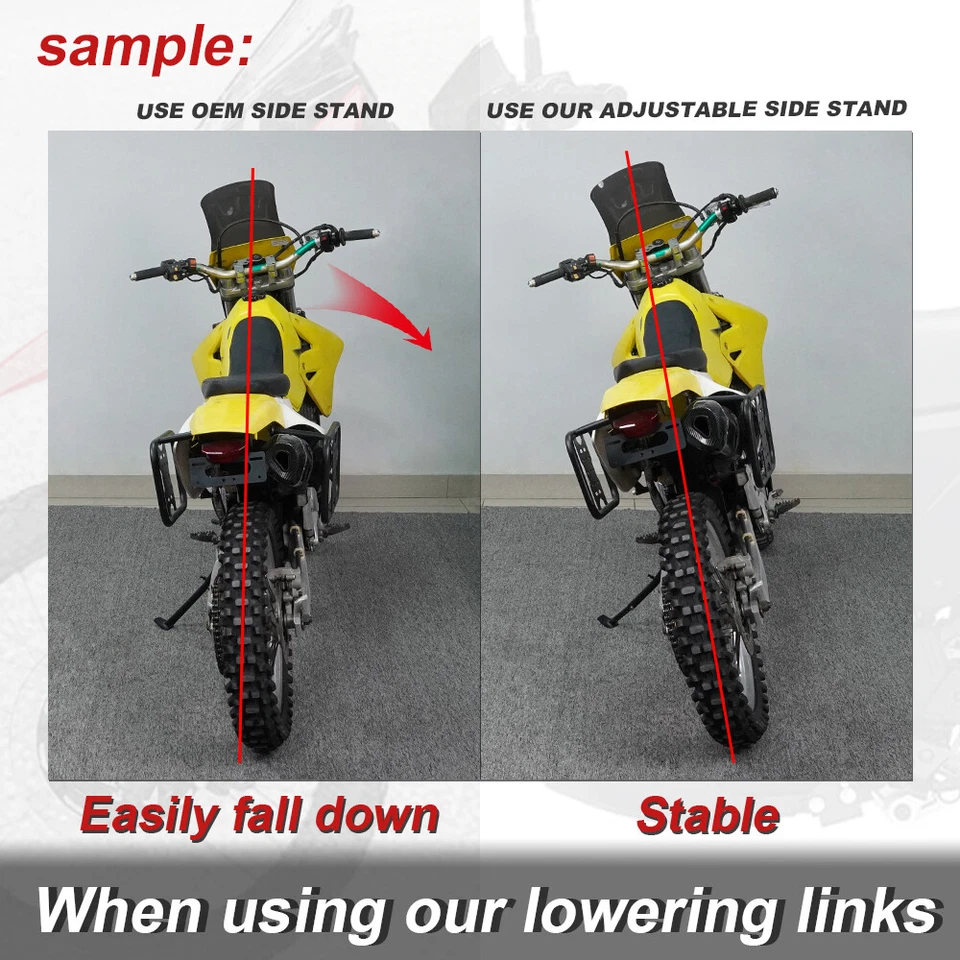 Eslabones de suspensión descensores de soporte lateral ajustables aptos para Kawasaki KLR650 2022-2024 Foto 3 de 4