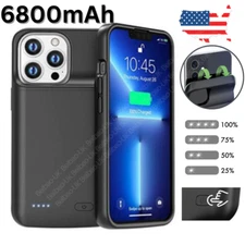 For iPhone 7/XR/11/12/13/14/15/16 Battery Charging Case Cover Power Bank Charger