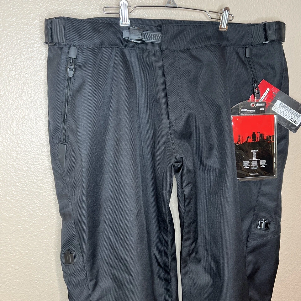 Pantalones textiles ICON Device Asphalt Technologies para hombre talla 40 protectores sobrepantalones Foto 2 de 4