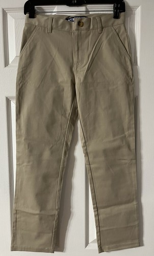2X French Toast Boys Adjustable Waist Straight Fit Uniform Pants Khaki Size 12 - Picture 8 of 10