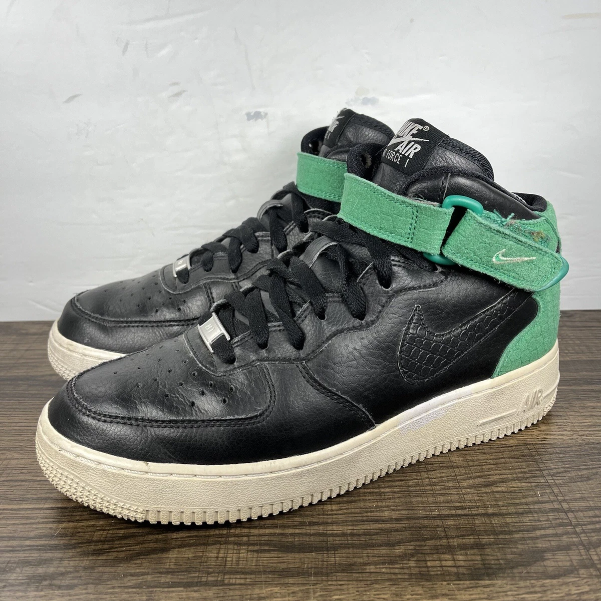 Nike Air Force 1 07 Mid Women's Black Green Shoes - Women's Size 8