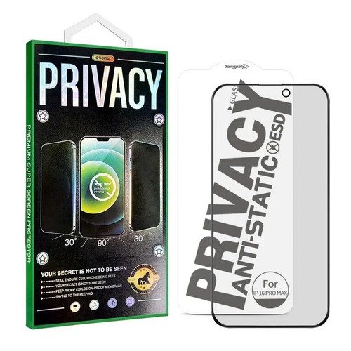 Vitre VERRE Protège Écran ANTI-ESPION Premium iPhone 16 15 14 13 12 11 Pro Max - Photo 15/34