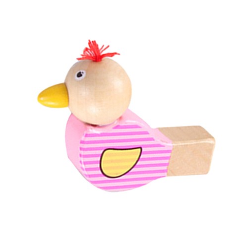 Wooden Cartoon Bird Whistle Colorful Whistle Animal Musical Toy Instruments