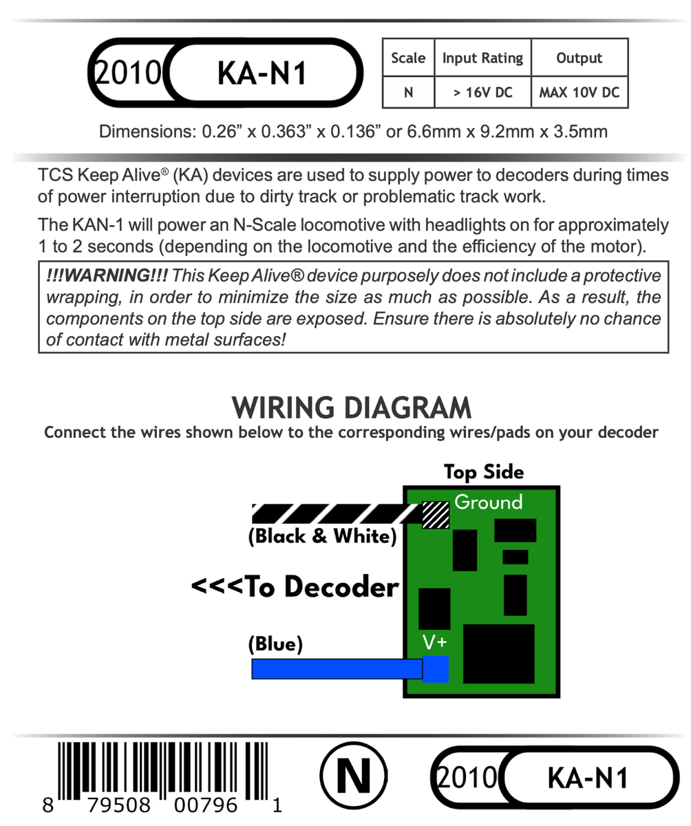 Train Control Systems TCS #1456 KA2 Keep Alive Power Supply HO And N - Foto 10