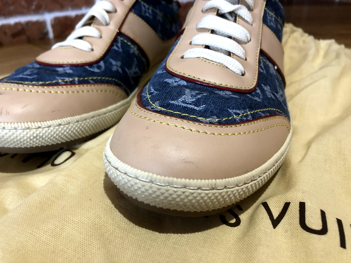 louis vuitton denim sneakers womens
