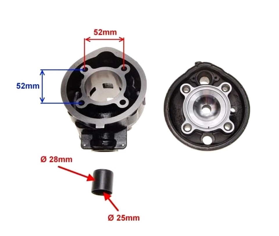 Cylindre kit tuning Minarelli AM6 90ccm pour MBK X-Limit SM Trail 50 LC 2T - Photo 4/4