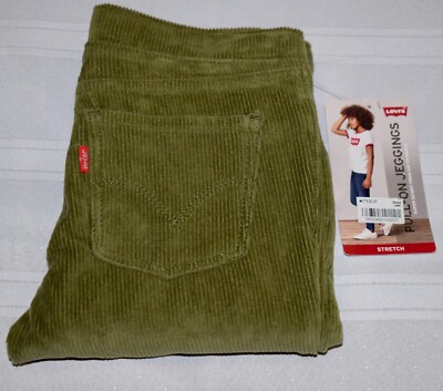 Levis Green Super Skinny Pull On Jeggings Flex Stretch Cotton Jeans Size 8 ~ US1