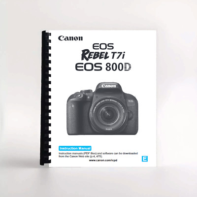 Instruction Manual for Canon EOS 800D, Rebel T7iGGG