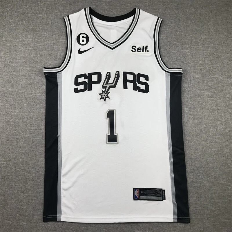 Victor Wembanyama #1 San Antonio Spurs Maillot de Basket Cousu