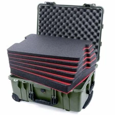 OD Green & Black Pelican 1560 case with customizable tool foam inserts. 