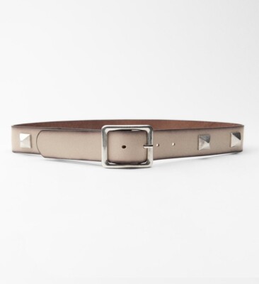 ZARA DISTRESSED EFFECT SIMPLE LEATHER BELT NWT CRACKLED EFFECT 100% LEATHER BELT - Brown | ZARA United States main image 2