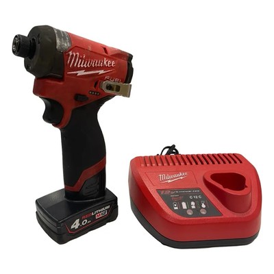 Milwaukee Fuel M12 FID2 1 Akku 4,0Ah Ladegerät Schlagschrauber - Siehe...
