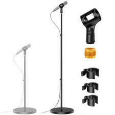InnoGear Telescopic Mic Stand, Height Adjustable from 22 to 68 Microphone Sta...