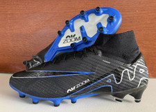 Nike Zoom Mercurial Superfly 9 Elite AG Pro Black-Chrome-Blue Size 9 Men's US