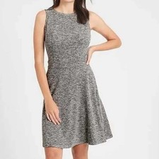 Banana Republic Dress Knit Fit Flare Womens 4 Tall NWT Gray