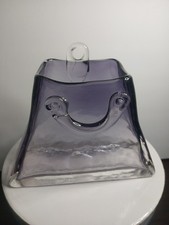 Purple Glass Vase Fancy Purse With Beautiful Details And Color