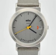 Braun AW22 3812 Analog Watch Brown Leather Vintage Quartz Used From Japan