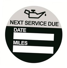 2x2 inch Oil Change Reminder Static Cling Car Windshield Sticker, 60pcs Black