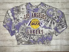 Hybrid Sweatshirt Women's Xl All Over Tye Dy Pullover Los Angeles Lakers Shirt