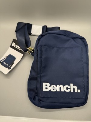 Bench Umhängetasche klein blau Canvas-Polyester Logo Reißverschluss Crossbody