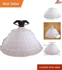 Elegant 7 Hoop Tulle Petticoat for Wedding Dresses - Vintage A-line Underskirt