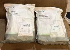 New Breastmilk Storage Bags 100ct 8 oz. Motif Medical Leak Proof Freezer Safe X2