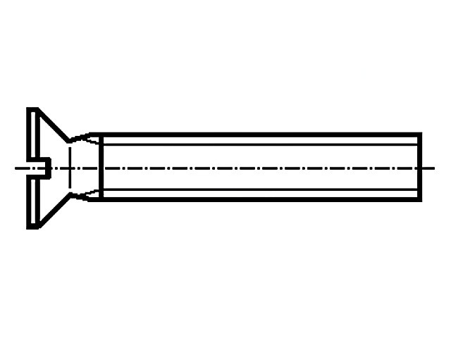 200X 1246666 Screw M1.6x8 0.35 Head: Countersunk Straight 0.4mm A2 Stainless ...