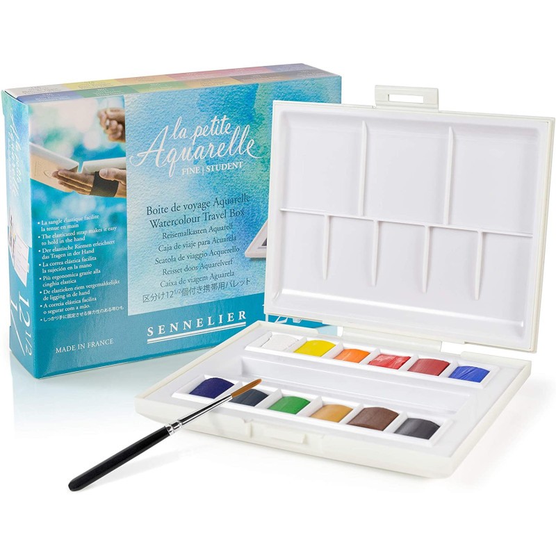 La Petite Aquarelle Sennelier 12 Demi-Godets pour S'initier à la Peinture