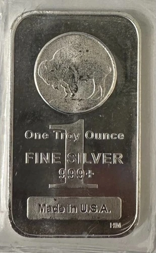 1 TROY OZ .999 SILVER American Buffalo Fine Silver Bar One Ounce Sealed