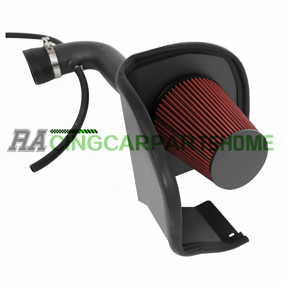 Sistema de admisión de aire frío negro protector térmico para Chevy GMC 1500 5,3 L 6,2 L V8 2014-18 Foto 3 de 4