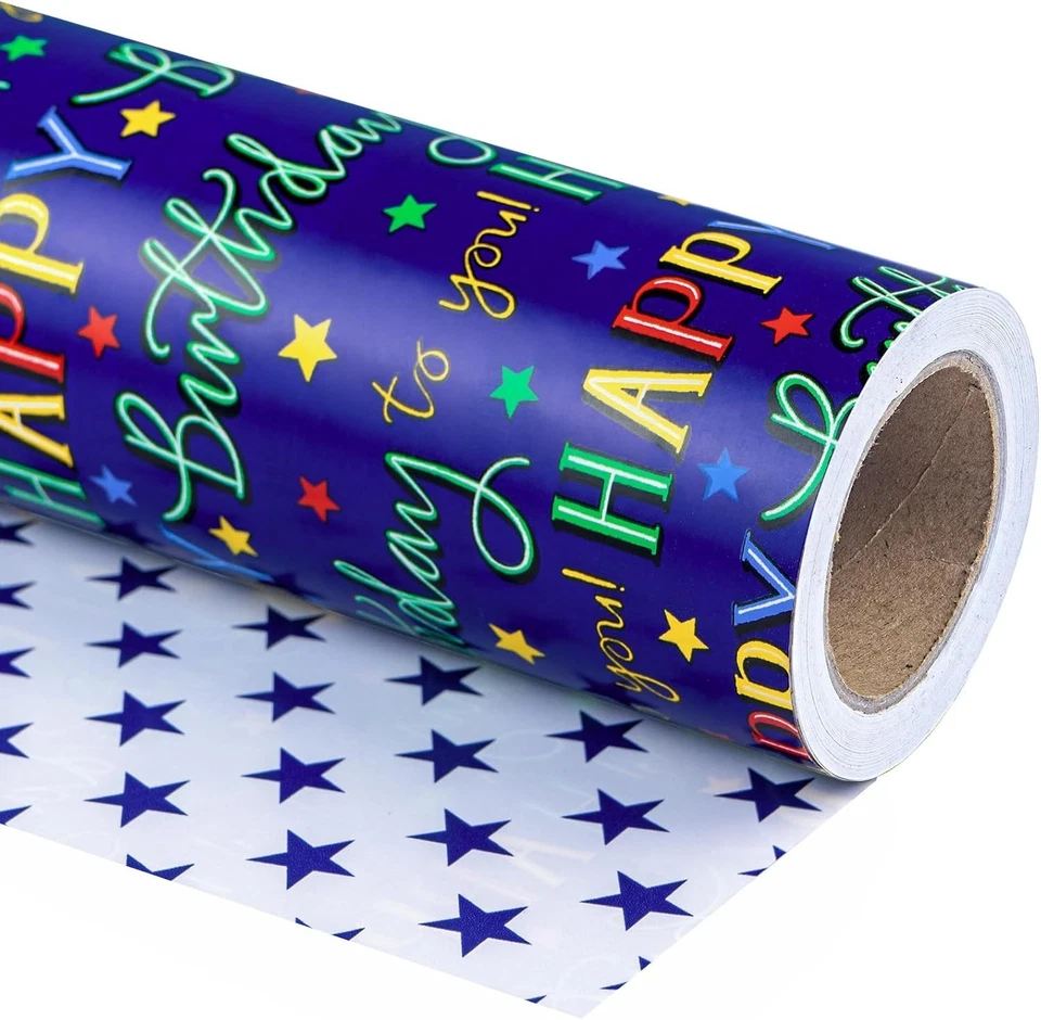 Premium Jumbo Birthday Wrapping Paper - 30'' x 100' - Perfect for Parties - Image 3 of 4