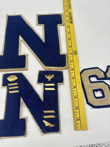 Vintage Letterman Jacke Patches Pins 1961 N Football Track Academic High School - Bild 12 von 14