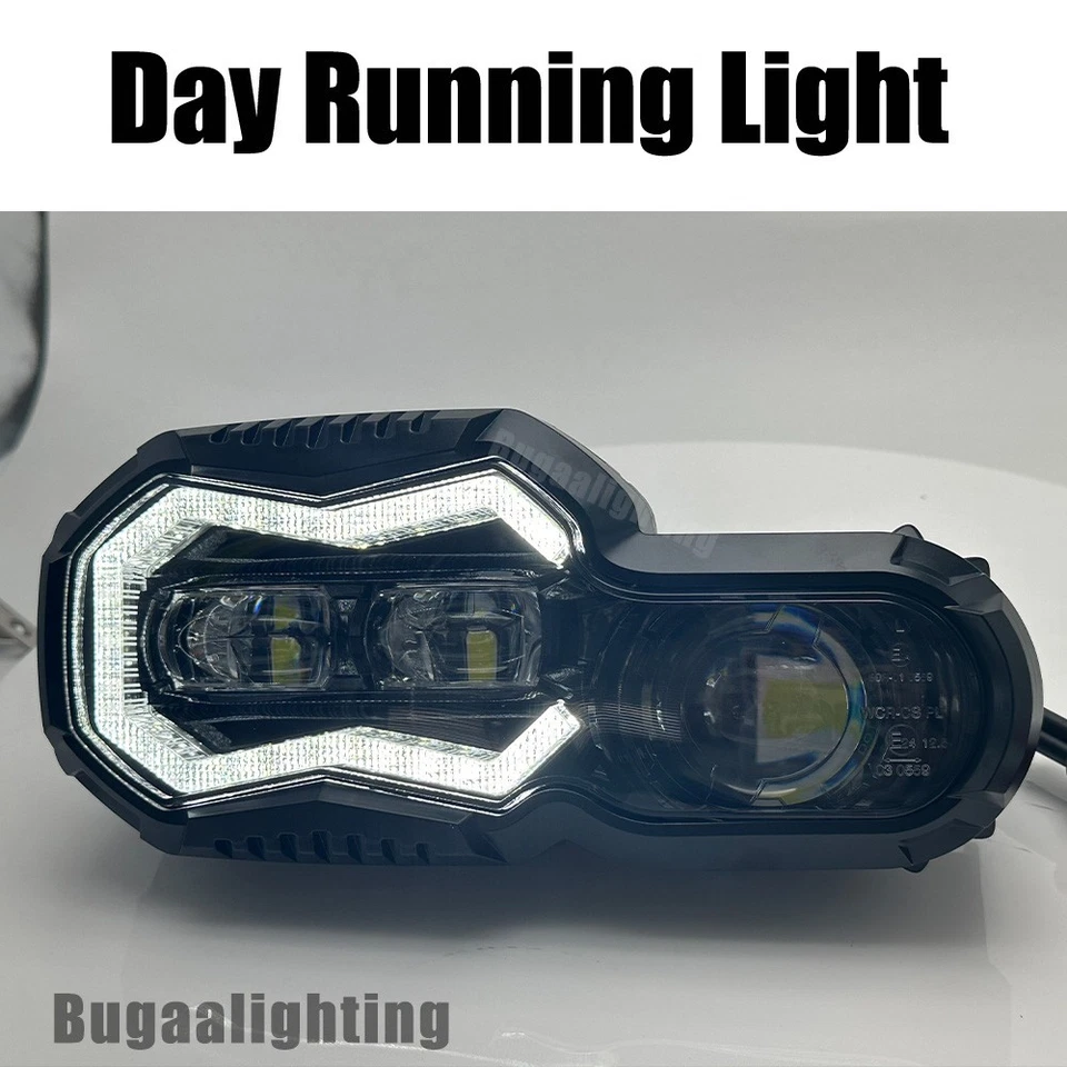 LED Headlight DRL High/Low Beam Lamp For BMW F650GS F700GS F800GS F800R F800ADV  - Image 2 of 4