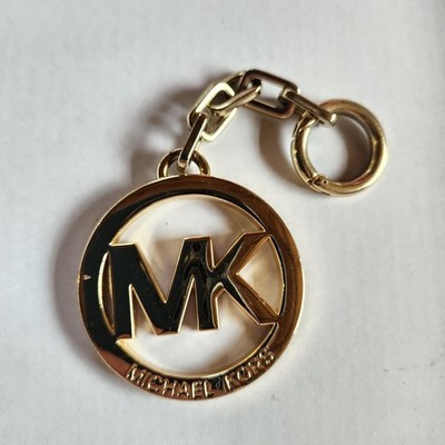 Michael Kors Gold Jet Set Travel MK Logo Bag Charm Keychain Fob | eBay